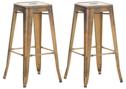 Conjunto de 2 banquetas de bar Joshua douradas