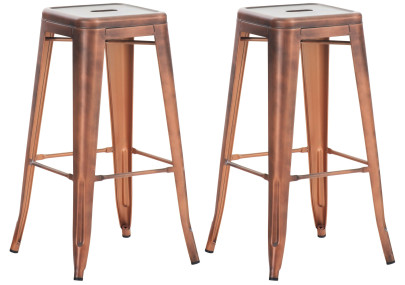 Conjunto de 2 banquetas Joshua em cobre