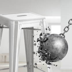 Juego de 2 taburetes de bar Joshua plateados