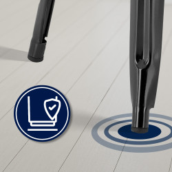 Conjunto de 2 banquetas de bar Joshua pretas