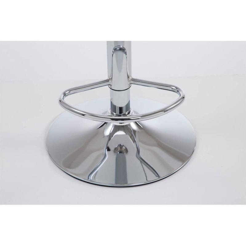 Conjunto de 2 banquetas de bar Las Vegas V2, em couro sintético, cromadas, brancas.