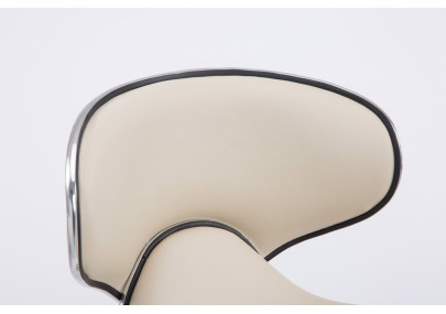 Set di 2 sgabelli da bar Las Vegas V2 in similpelle cromata crema