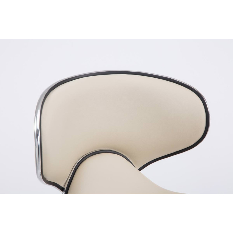 Set di 2 sgabelli da bar Las Vegas V2 in similpelle cromata crema