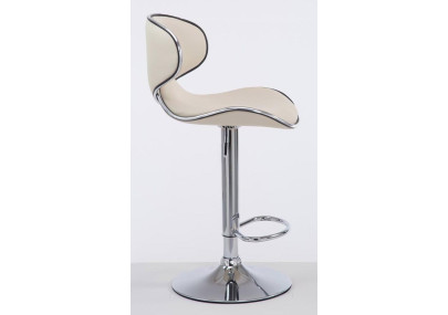 Set di 2 sgabelli da bar Las Vegas V2 in similpelle cromata crema