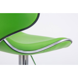 Set di 2 sgabelli da bar Las Vegas V2 in similpelle verde cromato