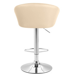 Ensemble de 2 tabourets de bar Miami V2 en similicuir crème