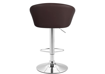 Ensemble de 2 tabourets de bar Miami V2 en similicuir marron