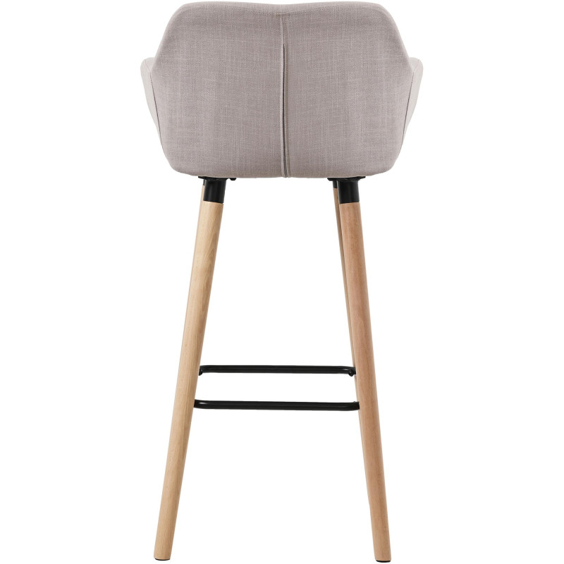 Ensemble de 2 tabourets de bar Grant en tissu taupe