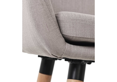 Ensemble de 2 tabourets de bar Grant, tissu taupe