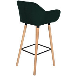 Tabouret de bar Grant en velours vert