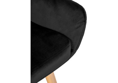 Tabouret de bar Grant en velours noir