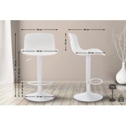 Banqueta de bar branca Almada