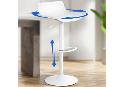 Tabouret de bar blanc Aveiro