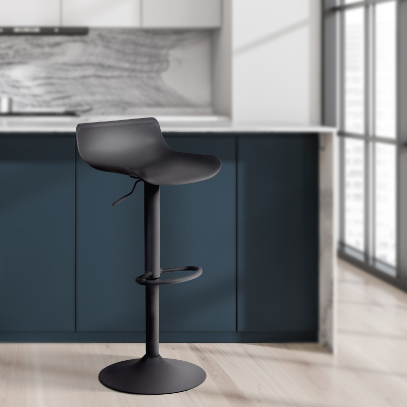 Tabouret de bar noir Aveiro