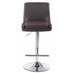Set di 2 sgabelli da bar Club, similpelle, marrone cromato