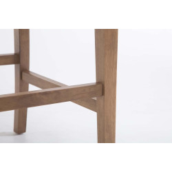 Conjunto de 2 banquetas Louise, tecido cinza claro antigo