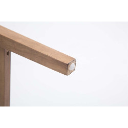 Set di 2 sgabelli da bar Louise, tessuto grigio chiaro anticato