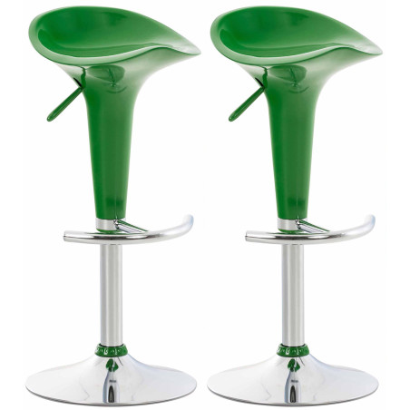 Set di 2 sgabelli da bar Saddle verde
