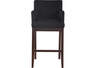 Tabouret de bar Laredo, tissu noir antique