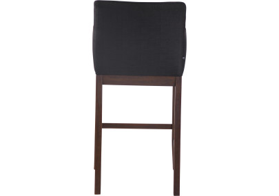 Tabouret de bar Laredo, tissu noir antique