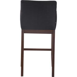 Tabouret de bar Laredo, tissu noir antique