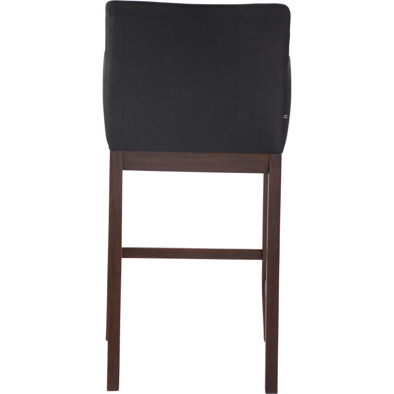Tabouret de bar Laredo, tissu noir antique