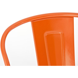 Ensemble de 4 tabourets de bar Aiden orange