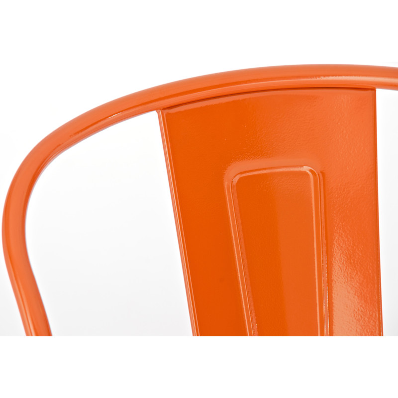 Juego de 4 taburetes de bar Aiden, color naranja