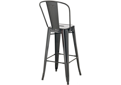 Conjunto de 4 banquetas de bar Aiden, pretas