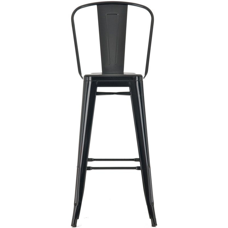 Juego de 4 taburetes de bar Aiden, negros