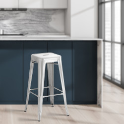 Ensemble de 4 tabourets de bar Joshua argent