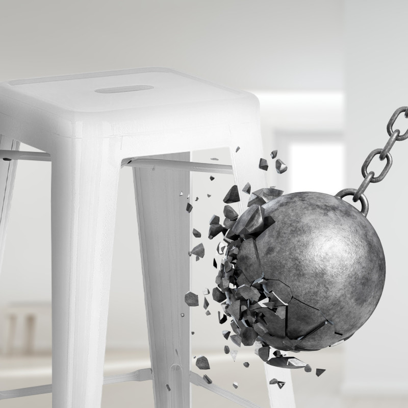 Set di 4 sgabelli da bar Joshua bianchi