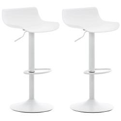 Lot de 2 tabourets de bar Aveiro, blancs