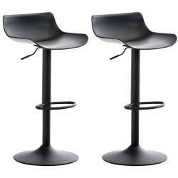 Lot de 2 tabourets de bar Aveiro, noirs