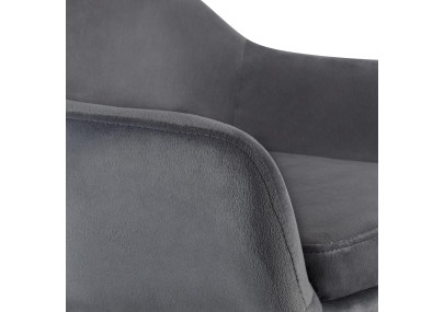 Ensemble de 2 tabourets de bar Grant en velours gris