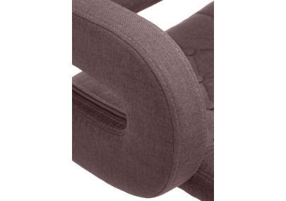 Lot de 2 tabourets de bar Dublin, tissu C, marron