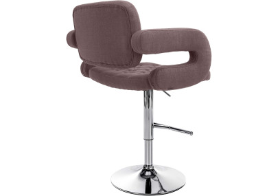 Lot de 2 tabourets de bar Dublin, tissu C, marron