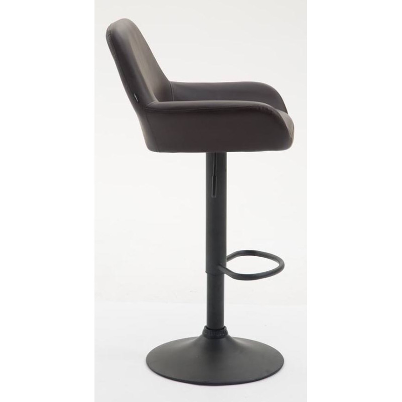 Set di 2 sgabelli da bar Braga, similpelle, nero/marrone