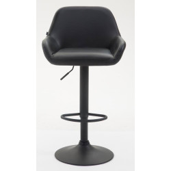 Conjunto de 2 banquetas Braga, em couro sintético, pretas