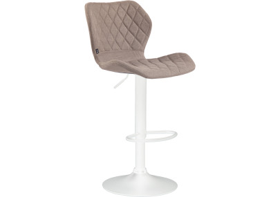 Taburete de bar. Tela de corcho. Color blanco topo.