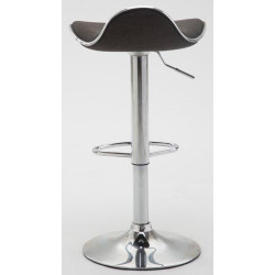 Ensemble de 2 tabourets de bar Shanghai en tissu C gris foncé