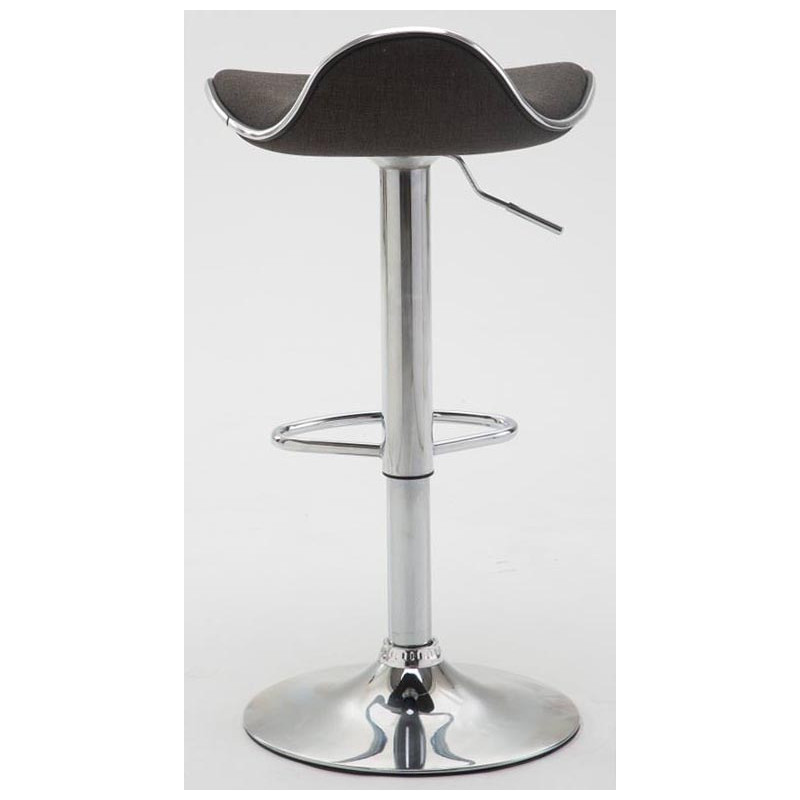 Set di 2 sgabelli da bar Shanghai tessuto C grigio scuro