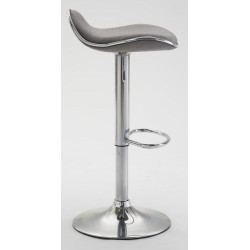 Ensemble de 2 tabourets de bar Shanghai en tissu C gris clair
