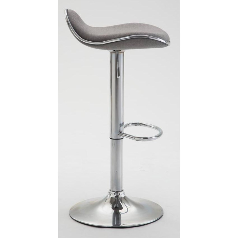 Ensemble de 2 tabourets de bar Shanghai en tissu C gris clair