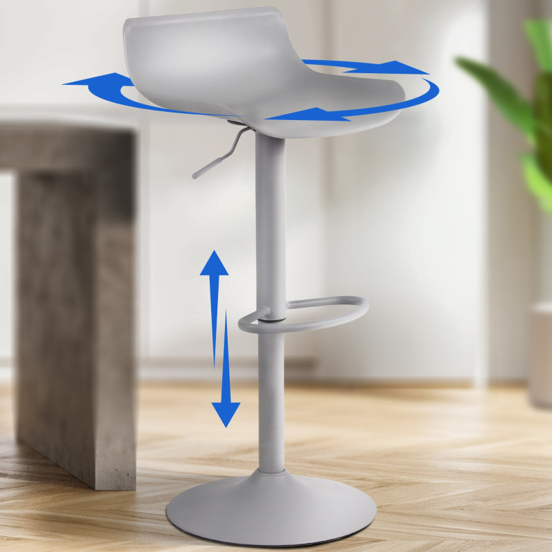 Tabouret de bar gris Aveiro