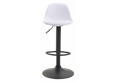 Set di 2 sgabelli da bar Kiel, plastica, nero e bianco