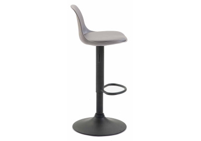 Set di 2 sgabelli da bar Kiel, plastica, nero/grigio