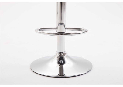 Set di 2 sgabelli da bar Kiel, plastica, cromo, bianco