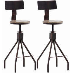 Ensemble de 2 tabourets de bar Elko bronze