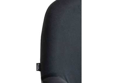 Tabouret de bar Braga en velours doré et noir